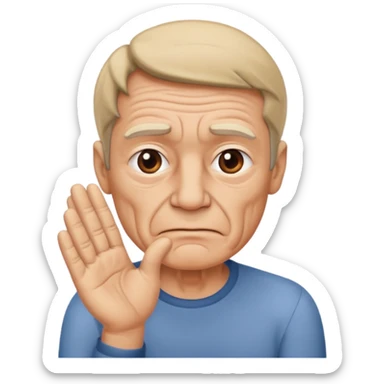 hombre negando con la mano  sticker