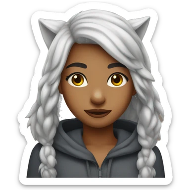 Alpha wolf girl  sticker