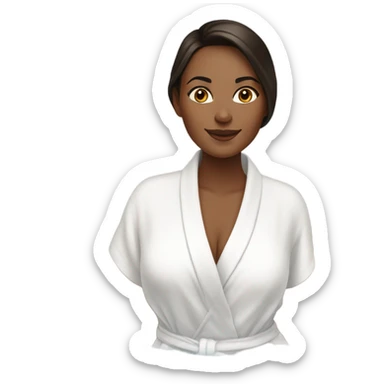 In Robe Spa day white girl brunette sticker