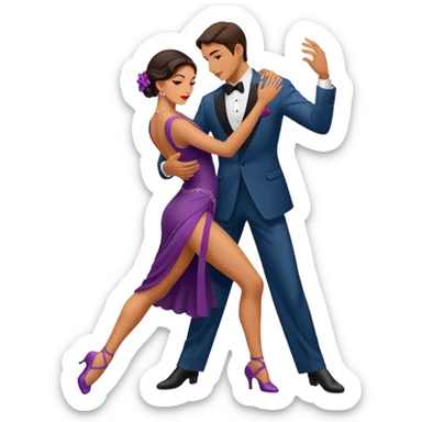 Argentine tango dancers sticker