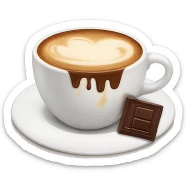 coffee with chocolate sticker