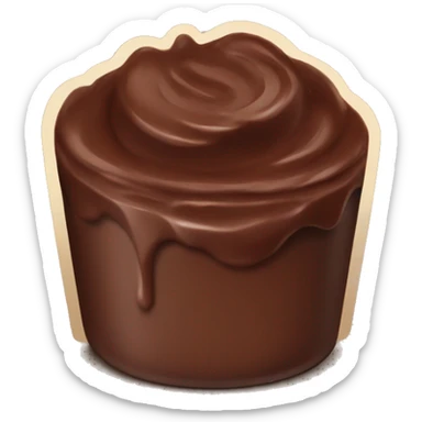 Chocolate pudding powder sticker