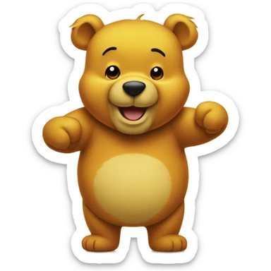 Pooh bear sticker
