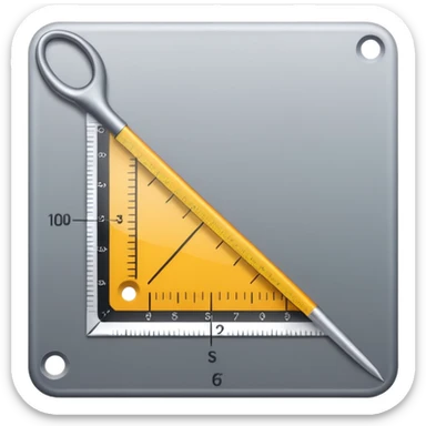 mac os icon crop ruler square  sticker