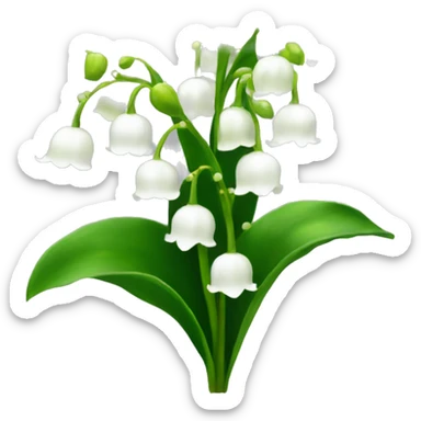 Lilly of the valley sticker