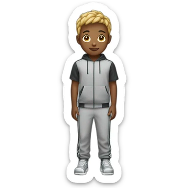 boy wearing a tracksuit full body sticker