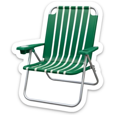 forest green and white lawn chairf sticker