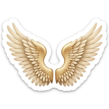 Angel wings beige  sticker
