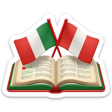 italian austrian flags in a dictionary sticker