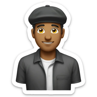 Joueur de billard, maghrébin, 20 ans, cheveux longs frisés, casquette  sticker