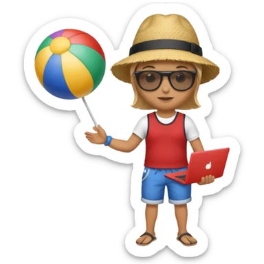Woker+ Beach ball + laptop sticker