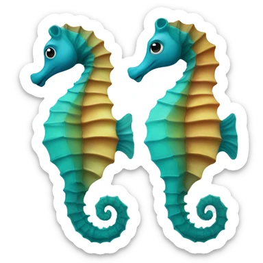 Two seahorses sticker