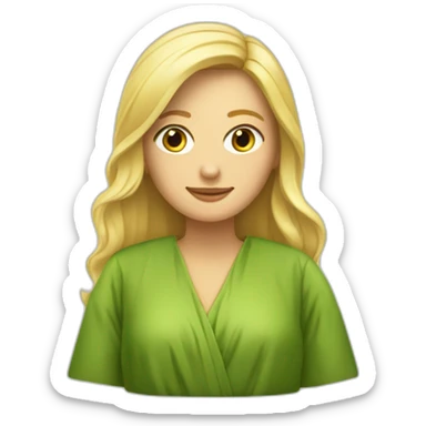 une avocate blonde avec la robe d'avocate sticker