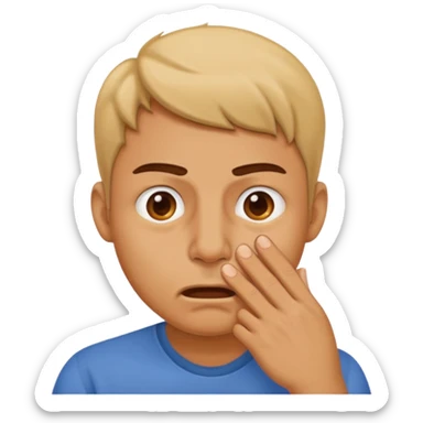 holding nose for bad smell sticker