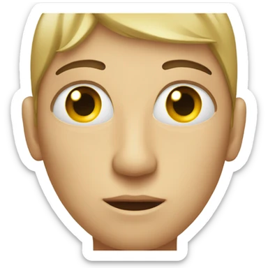 person with one big eye sticker