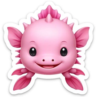 pink cute axolotl sanrio sticker