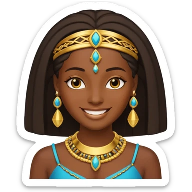crie um memoji da personagem cléo de nile de monster high sticker