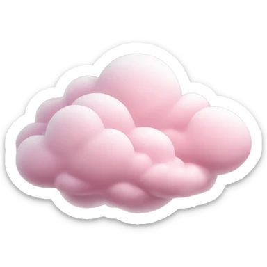 Light Pink clouds from private jet window sticker