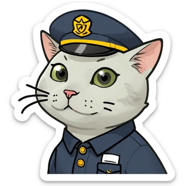 postman cat, very cute sticker