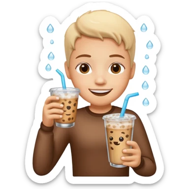 Only a glass Iced coffee cutie  sticker