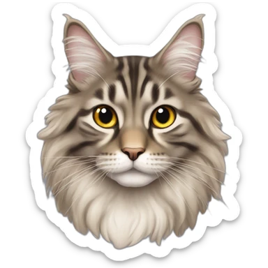 taby main coon sticker