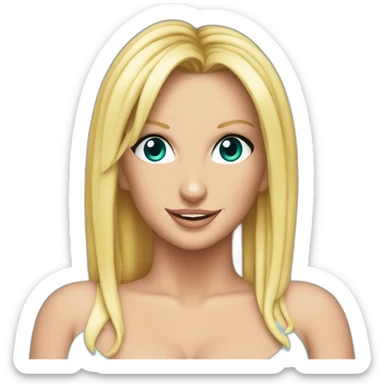 britney spears rapada y enojada sticker