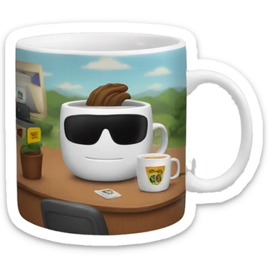 Central perk mug sticker