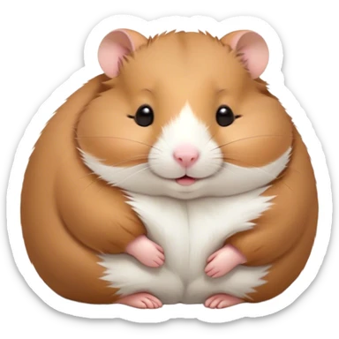 Meme-Worthy Cute Sleeping Brown Hamster Portrait Emoji, Head resting peacefully with a contented smile, showcasing a delightfully compact build and a luxuriously soft rich brown coat, eyes shut in a serene nap, Simplified yet hilariously adorable features, highly detailed, glowing with a soft, drowsy light, high shine, relaxed and utterly lovable, stylized with an air of playful laziness, bright and heartwarming, soft glowing outline, capturing the essence of a comically sleepy hamster, so meme-worthy it feels like it could instantly become the next viral sensation of adorable slumber! sticker