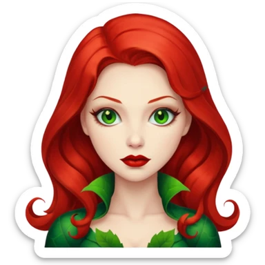poison ivy face only sticker