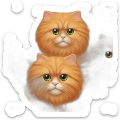Orange persian cat sticker