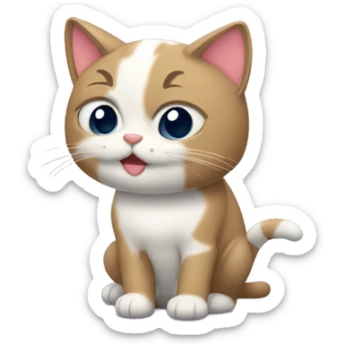 gato con un lazo sticker