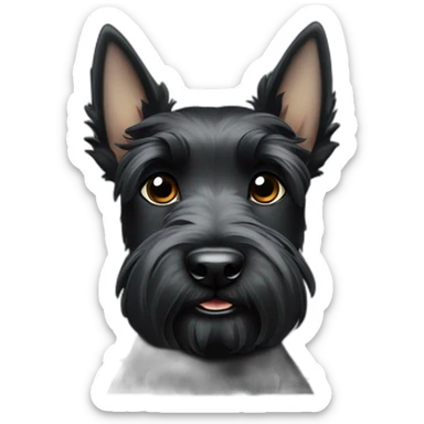 Blackeyes Puppy Scottish terrier black eyes black sticker