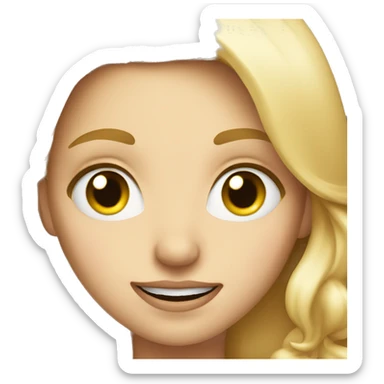 Blonde girl winking  sticker