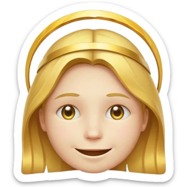 Smiley broken halo sticker