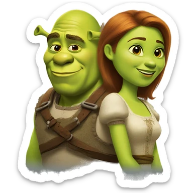 Shrek and Fiona sticker