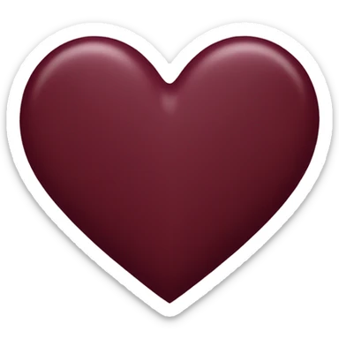 burgundy heart  sticker