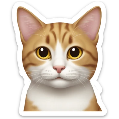 Cat fot mark sticker