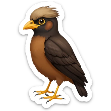 A common myna bird cute emoji sticker