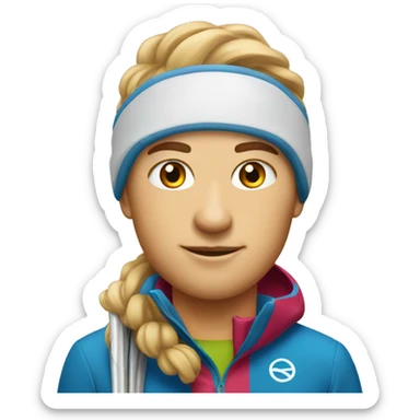 Cross country skier  sticker