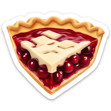 Cherry filling pie slice  sticker