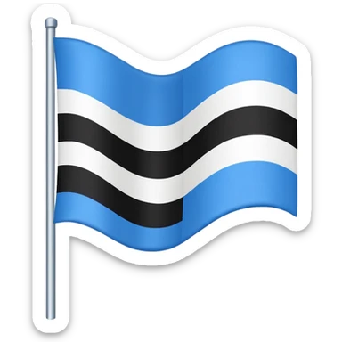 Bandera con tres franjas de azul blanco y negro sticker
