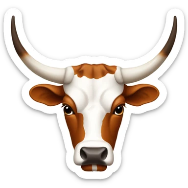 Upside down Texas longhorn sticker