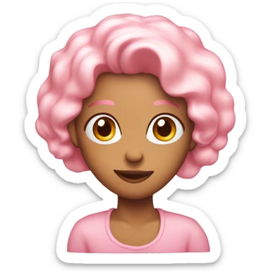 Light Pink heart birthday cake sticker