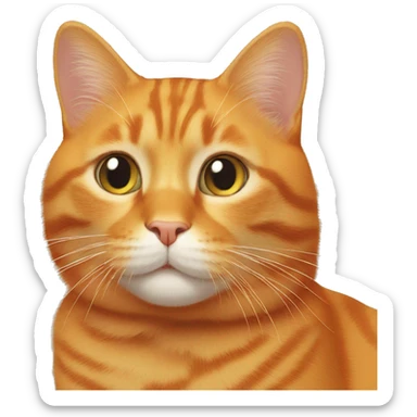 orange cat say Hi sticker