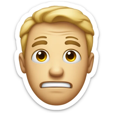 face saying like “thefuck?” or like eughh sticker