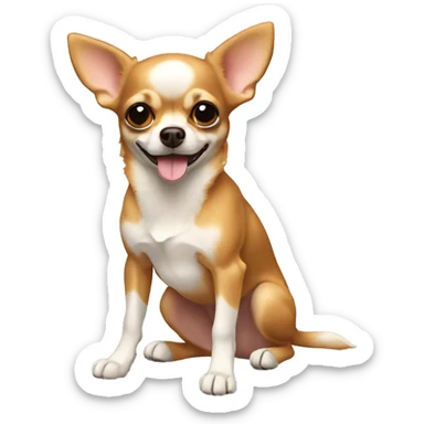 Perro chihuahua color canela sticker