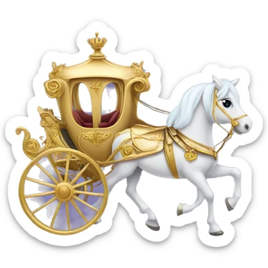 Cinderella Horse and carriage sticker