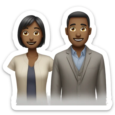 three crazy people, dressed differently and from different countries sticker