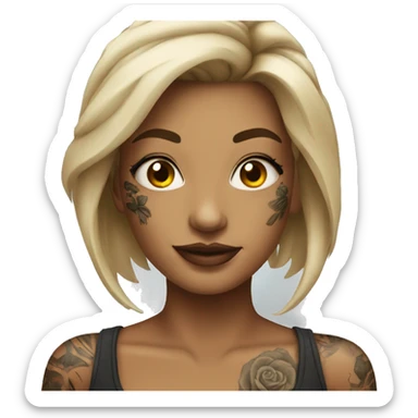 tattooed woman very attractive sticker