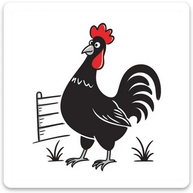 Rooster sticker